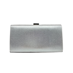 silver PU cross-body one shoulder solid color bag